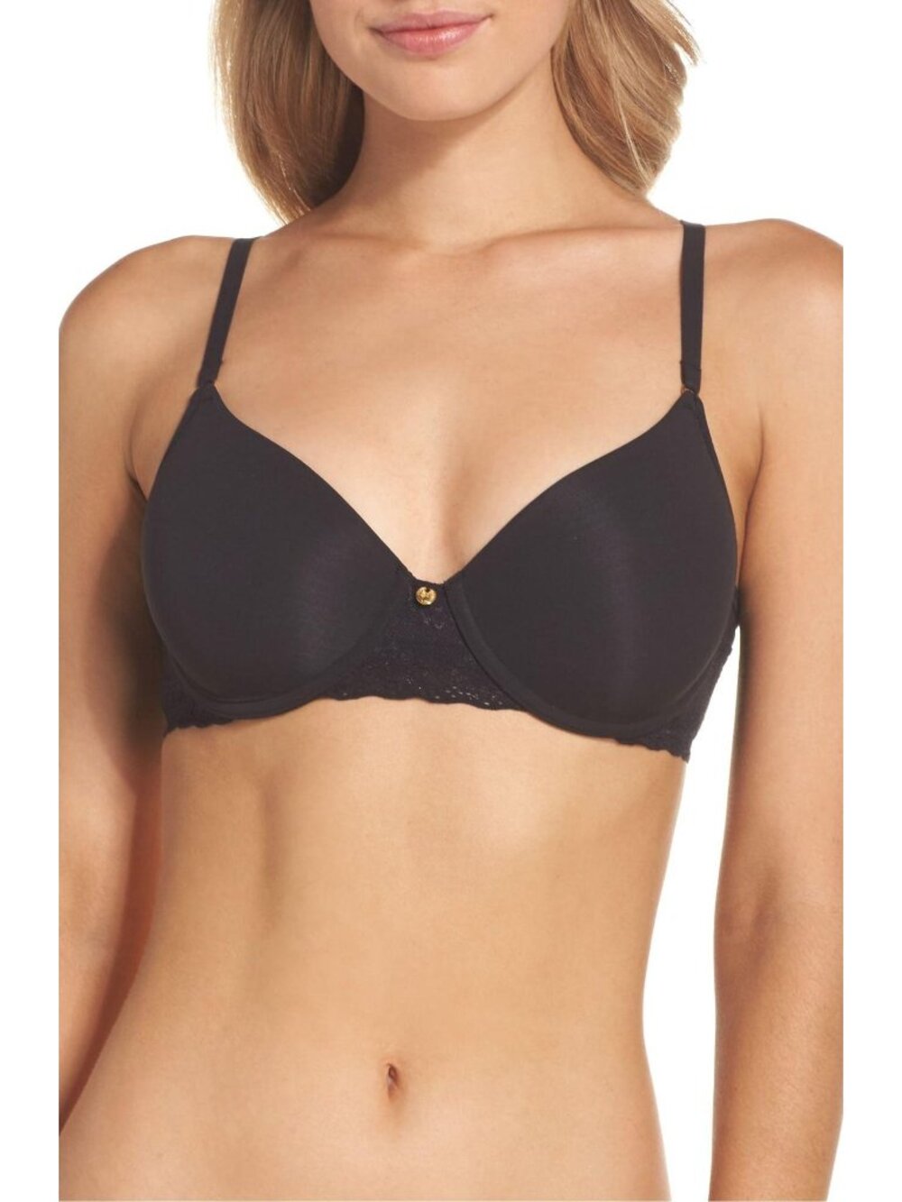 🆕NATORI Bliss Full Underwire T-Shirt Bra 36D Black #721154